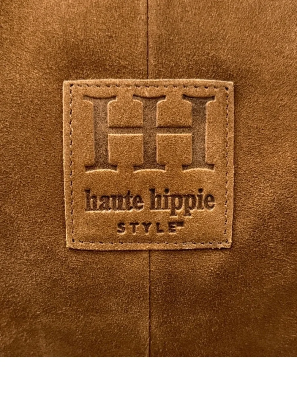 Haute Hippie brown fringed suede hobo bag-NWT